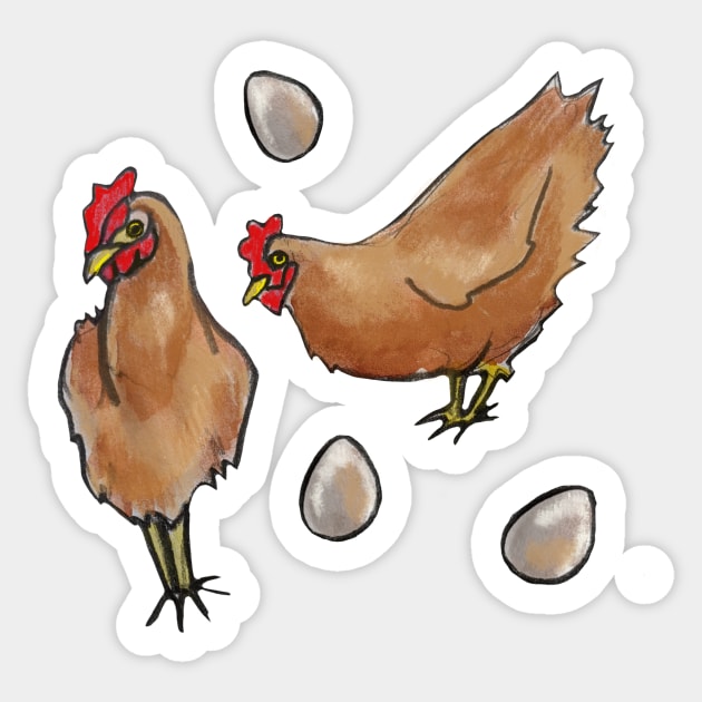 Chickens Sticker by shehitsback